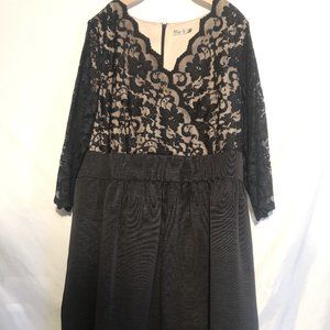 Eliza J Black Empire Waist Cocktail Dress w/Pocket